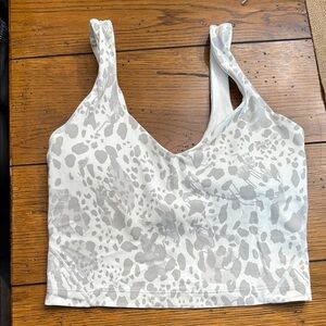 Lululemon Align Tank 
Stylish Gray Patterned Crop Top